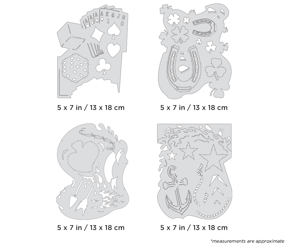 ARTOOL FH BLTFX 7 Blasted FX Set (6 pcs.) Freehand Airbrush Templates by Ryan "Ryno" Templeton (200511)